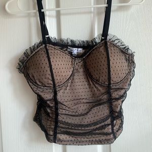 Sheer corset like top